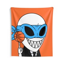 Alien BBall Sport Ninja Mask Orange Basketball Indoor Wall Tapestries - £48.75 GBP+