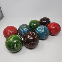 Vintage Gioco Bocce Ball Set Lawn Bowling Made In Italy Brevettato Distr... - $20.30