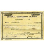 1940 Minnesota General Corporate License to Sell Soft Drinks Hennepin Co... - £18.71 GBP