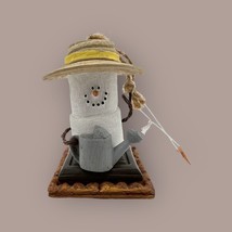 Smores Gardener Ornament Midwest Cannon Falls Watering Can Straw Hat - £7.94 GBP