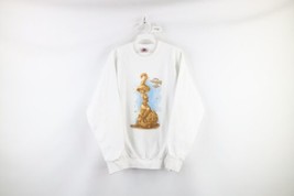 Vtg 90s Disney Womens Small Spell Out The Little Mermaid Sweatshirt White USA - £62.26 GBP