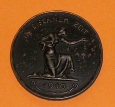 Wwi 1916 Berlin Germany Iron War Fund Gold Exchange Eiserner Zeit Coin Medal Old - £29.54 GBP