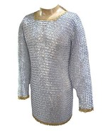 Aluminum Chain Mail Hauberk Full Flat Pin Riveted Chest 45 ABS - $6,819.91 MXN