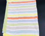 IKEA Dromland Baby Blanket Stripe Green Orange Yellow Aqua Blue Cotton Knit - $21.99