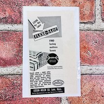 1949 Flex-Loc Mattress Luxury - Lisson Melen Co - Original Retro PRINT AD - $11.87