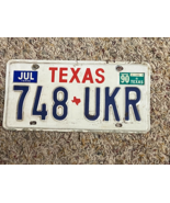 Vintage 1990 Texas License Plate 748 UKR *Pre-Owned w/Wear*nn1 - $16.99