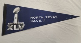 2011 Pittsburgh Steelers Green Bay Packers Super Bowl XLV 12x30 Pennant - $19.79