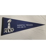2011 Pittsburgh Steelers Green Bay Packers Super Bowl XLV 12x30 Pennant - £15.79 GBP