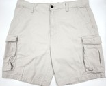 Croft &amp; Barrow Men&#39;s Shorts White  Size 36 Cargo Short Pants Length 20&quot; - $16.00