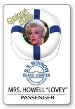 MRS HOWELL LOVEY of Gilligan&#39;s Island Name Badge with pin Fastener Halloween Cos - £12.56 GBP