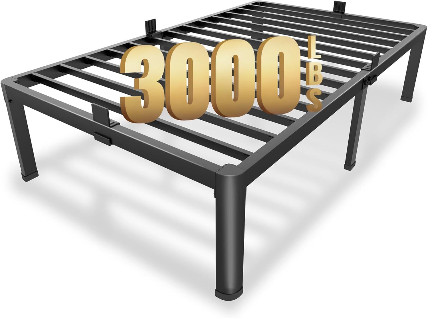 Maf 14 Inch Twin Metal Platform Bed Frame With Round Corner Legs,, Easy ... - $103.94