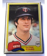 1981 Topps Glenn Adams Minnesota Twins Baseball Card EX Condition Vintage - $2.25