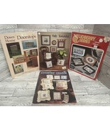 Cross Stitch Pattern Leaflet Mixed Lot For Trays, Tables, Door Stops And... - $12.86