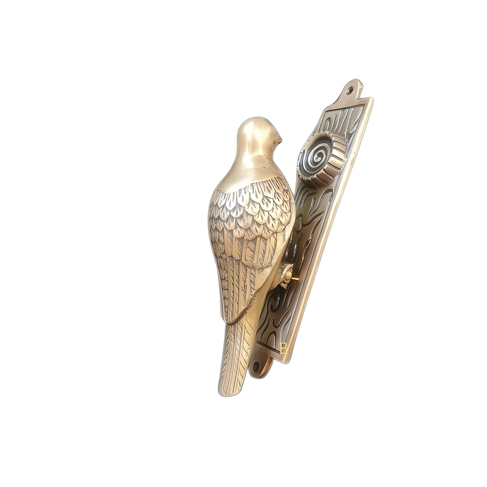 PIGEON Door Knocker, Antique DOVE Brass Door Knocker, Bird Front Doorbell - $143.00