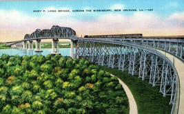 Bridges Postcard Huey P Long across the Mississippi New Orleans Louisiana  - £7.78 GBP