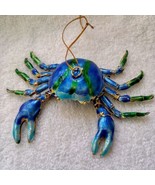 Cloisonne coastal crab ornament, Nautical Luxuries? not signed, 4 1/2&quot; - $65.00