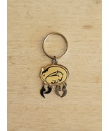 Buffalo Vintage Keychain Pendant Bison Charm With Horn Bangles - £13.89 GBP