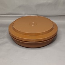 Vintage Brown Tupperware Seal n Serve Bowl #1206 w/lid doubles as Plate ... - $15.88