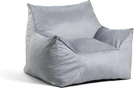 Foam-Filled Big Joe Imperial Lounger Bean Bag Armchair With Detachable Gray - $230.92