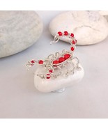 Silver scorpion and red coral, handmade small scorpion, on natural stone... - £23.34 GBP