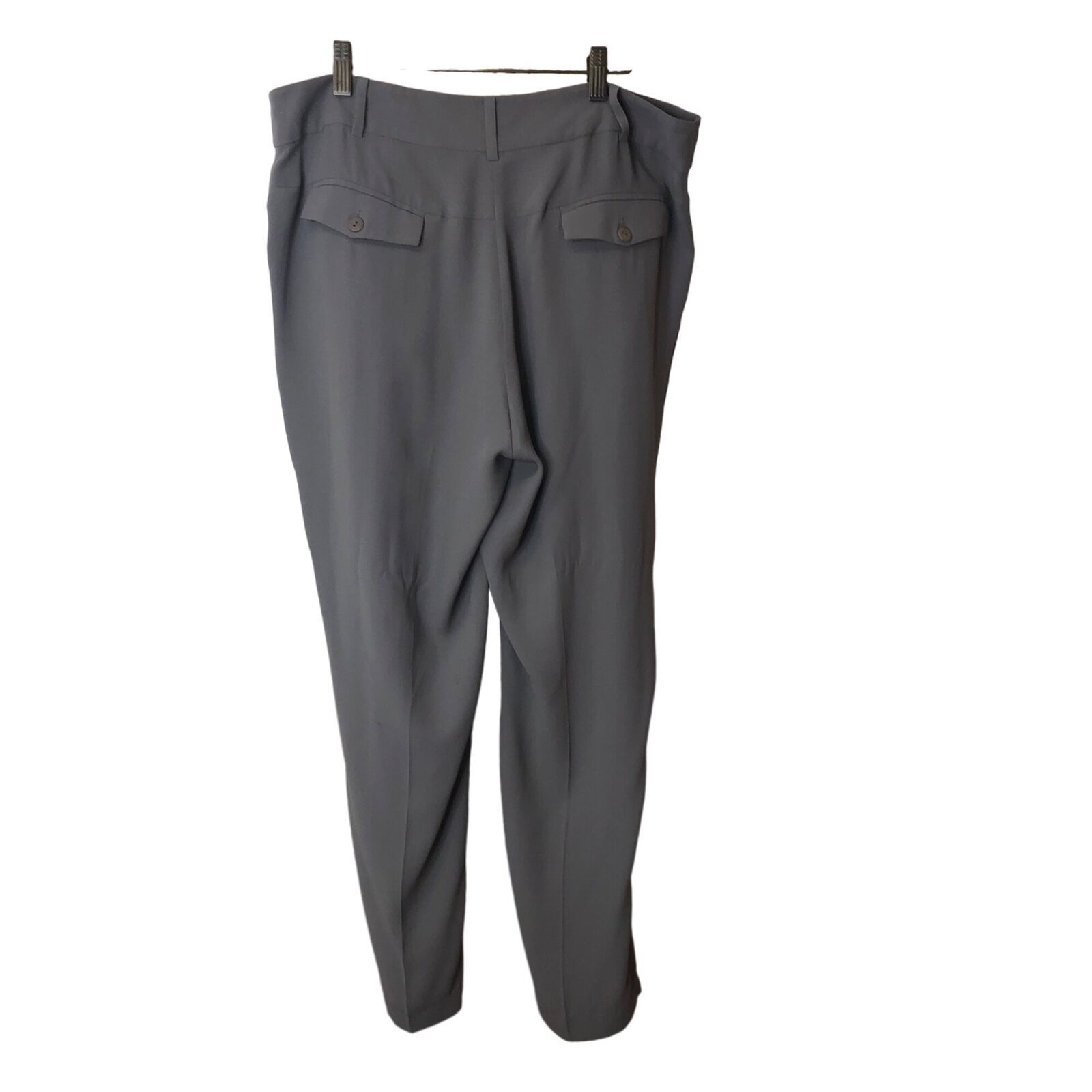 Eileen Fisher Gray Silk Pleated Trousers Pants Sz M Work Capsule Old Money Note Item image 9