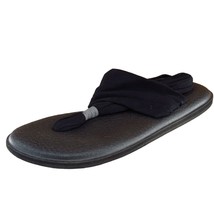 Sanuk Sz 9 M Black Slingback Fabric Women Sandals SWS10001 - £15.79 GBP
