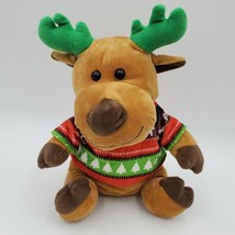 Reindeer Christmas Moose Plush 11 Inch Sugar Loaf Kelly Toy Stuffed Animal  - £10.23 GBP