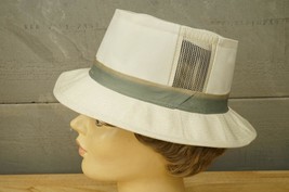 Modern Summer Vented Panel Hat Khaki Twill Tan &amp; Gray RN #42000 Size XL - £15.90 GBP