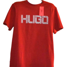 Hugo Boss Burgundy Gray Logo Design Cotton Men&#39;s T- Shirt Size 2XL - £42.45 GBP