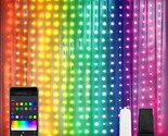 App-Controlled Color Changing Curtain Lights, 400 Led Rgb String Lights ... - £122.27 GBP