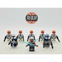 8Pcs/set Star Wars Ahsoka Tano Rex Jesse 332nd Company Clone Trooper Minifigures - £15.97 GBP