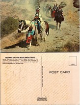 South Dakota Native American Riding Horses on Badlands Trail VTG Postcard - $9.40
