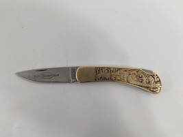 Elk Premier Folding Hunting Knife Brass Handle 440 Stainless H-213 Japan - £19.30 GBP