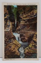 Watkins Glen N.Y. Minnehaha Falls, Cavern Cascade Postcard B2 - £5.56 GBP