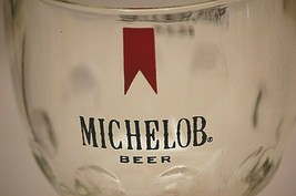 Michelob Beer Thumbprint Goblet Vintage Glass Beer Mug Man Cave Bar Barware - £17.45 GBP