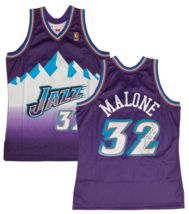 Karl Malone Autographed Utah Jazz M&amp;N 1996 Purple Road Jersey Fanatics - £508.72 GBP