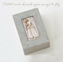 Mother And Daughter Memory Box Sculpture Hand Painting Willow Tree Susan Lordi - £65.22 GBP