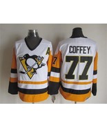 Penguins #77 Paul Coffey Jersey Old Style Uniform White - $49.00