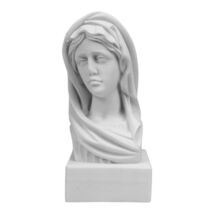 Virgin Mary Mother of Jesus Bust Cast Alabaster Statue Sculpture Figure ... - $42.20