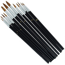 New 12x Pointed Tip Artist Brush Set Paint Small/Large Art Professional S88 - $7.50