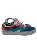 VANS Classic Canvas Lace Up Shoes Low Tie Dye Custom Paint Mens 8 - $34.64