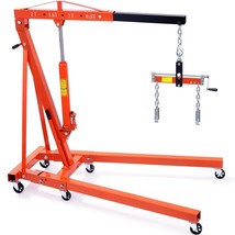 VEVOR Hydraulic Engine Hoist, 2 Ton Capacity, Heavy-Duty Lift Assist and Swivel - $742.49