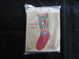 NOS Bucilla CARNIVAL Christmas Stocking KIT #7862 to Knit - Sealed - 23-1/2&quot; L - £18.87 GBP