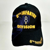 US Army 8th Infantry Division Golden Arrow Men&#39;s Hat Cap Black Acrylic - £9.27 GBP