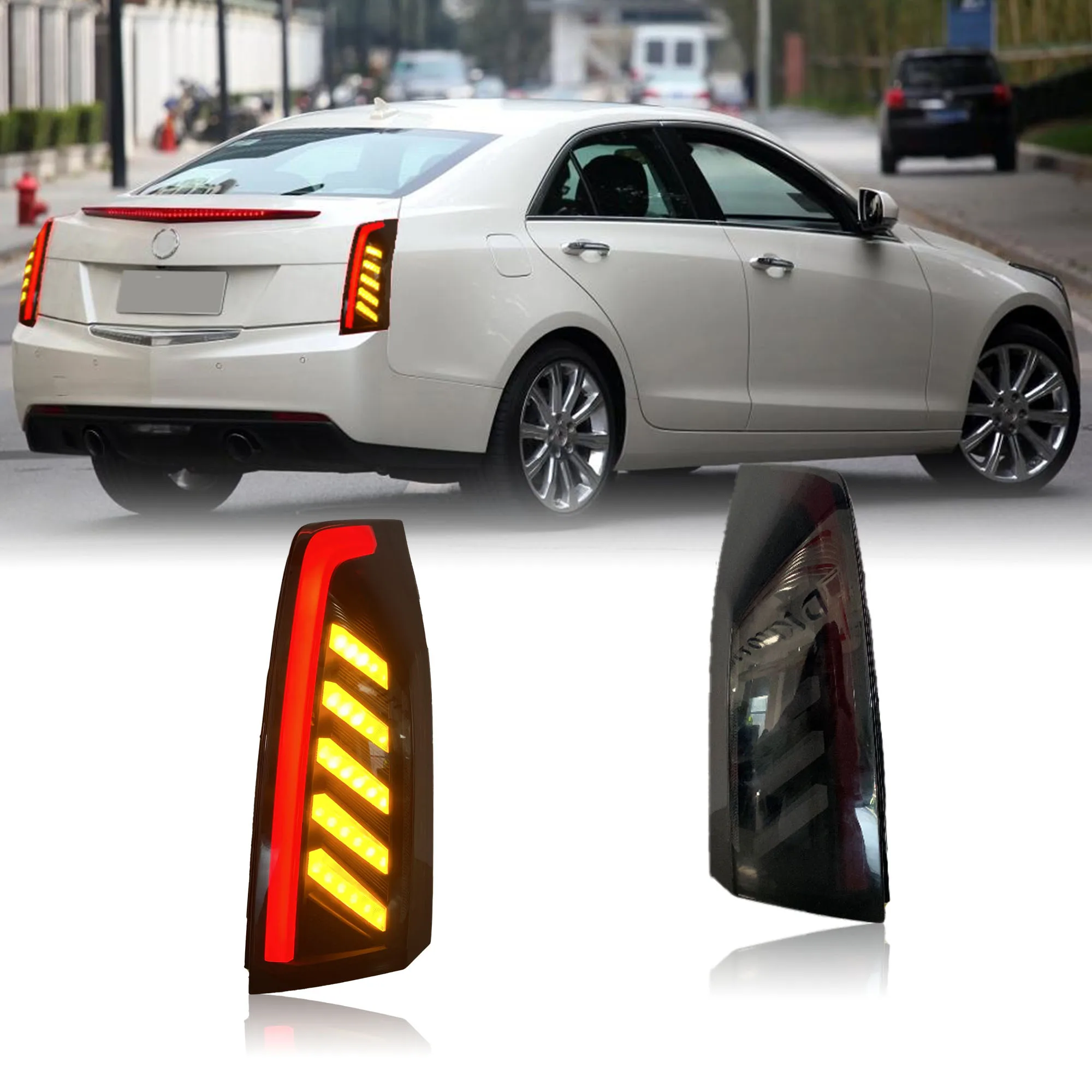 LED Taillights For Cadillac ATS 2014 - 2017 Plug and play Brake Reverse ... - £599.55 GBP