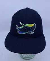 VTG Tampa Bay Devil Rays New Era 59fifty Authentic Diamond Collection Hat 7 1/8 - £19.82 GBP