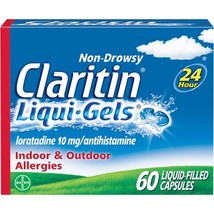 2 BOXES Claritin Liqui-Gels*09/2025*24 Hour Allergy Relief, 60 Count (12... - $29.99