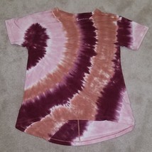American Eagle Soft &amp; Sexy Tie Dye Tee Pink Burgundy Size Small - £14.16 GBP
