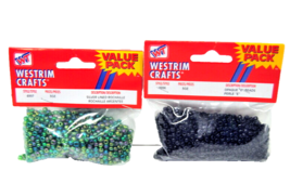 Lot of Two Westrim Crafts Seed Bead Packs 3 oz. 4mm 4996/4997  Perle/ Rochaille  - $7.50