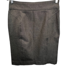 Banana Republic Pencil Skirt Gray Black Size 6 Straight Stretch Spandex Classic - £27.92 GBP